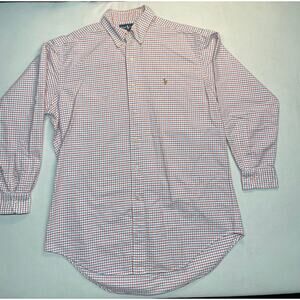 Ralph Lauren Yarmouth 100% Cotton Oxford Plaid Shirt Men's 15.5 32/33